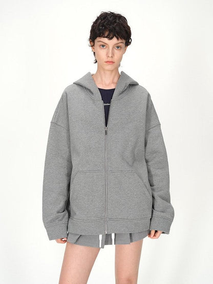 AFTADAWN Solid Oversized Hooded Pockets Women&