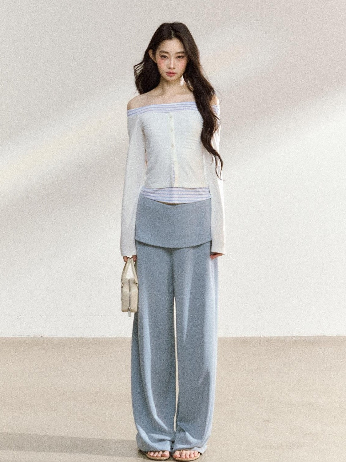 7Shiftin Original Round Neck Long Sleeve Maxi Pants Women&