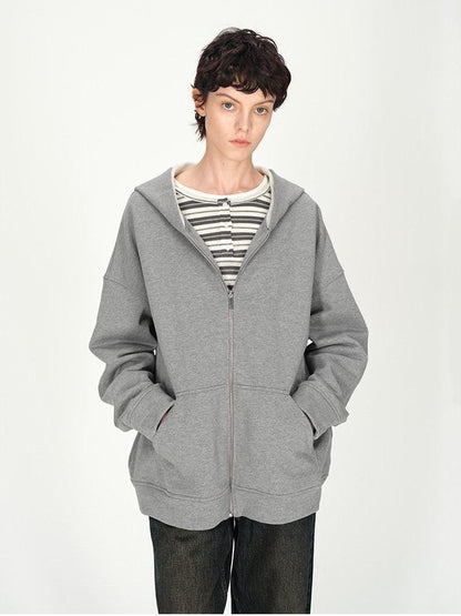 AFTADAWN Solid Oversized Hooded Pockets Women&