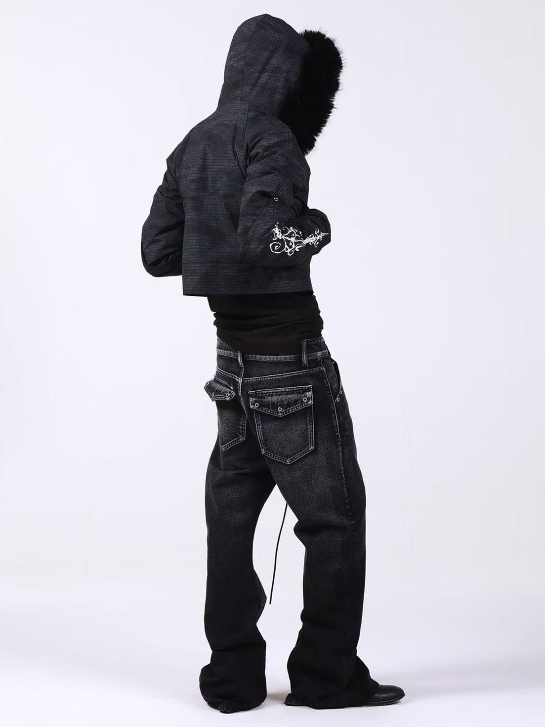 DETW onLine Sun Bleached Riveted Drawstring Stacked A Line Women&