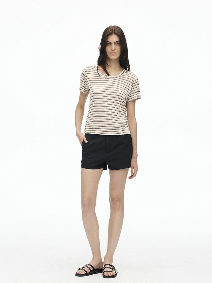 AFTADAWN Textured Striped Print Loose Fit Women&
