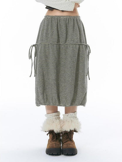 NAPSNAPS Drawstring Split Loose Fit Cotton Women&