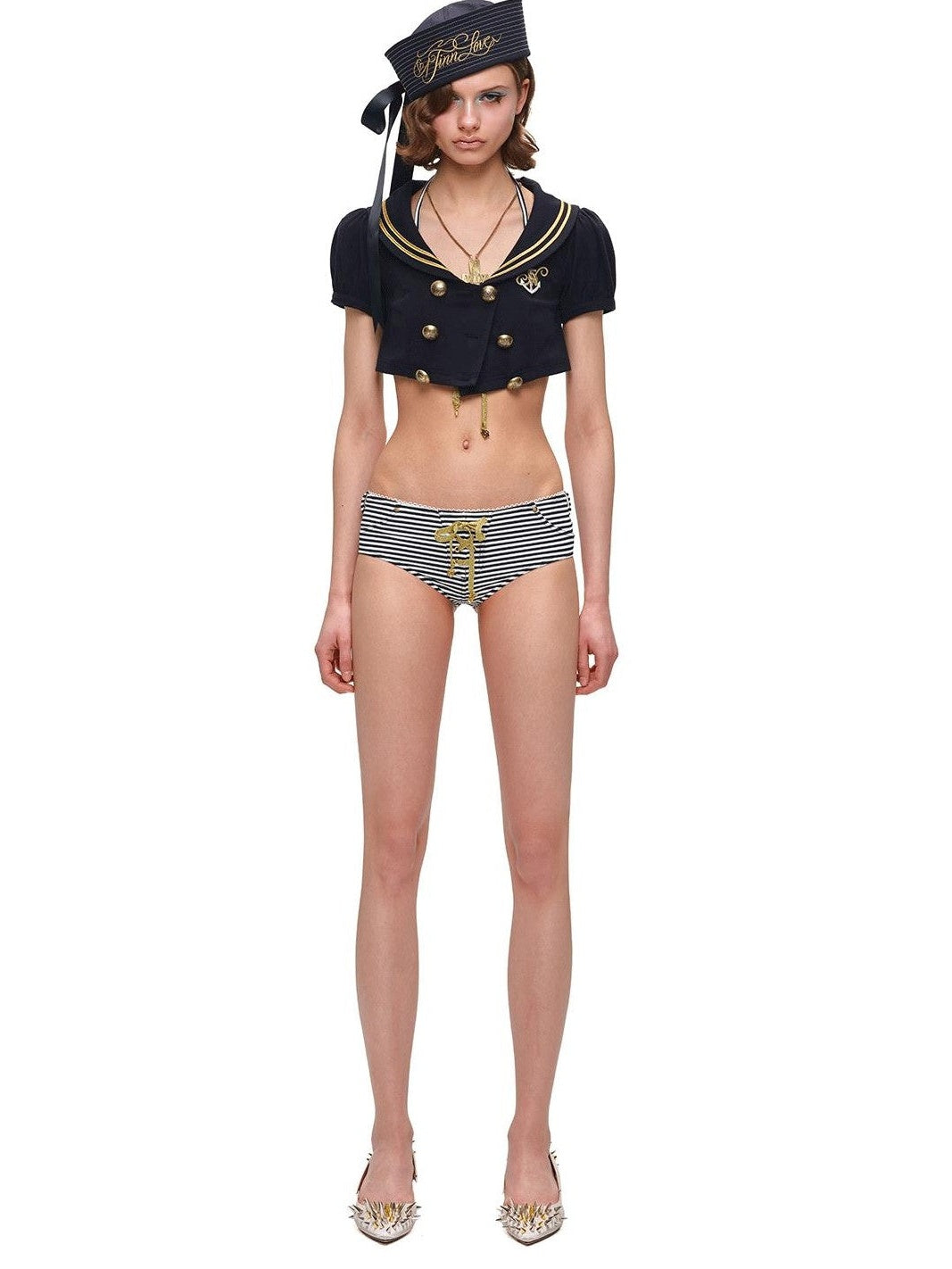 1JINN STUDIO Nautical Short Sleeve Minimalist Women&