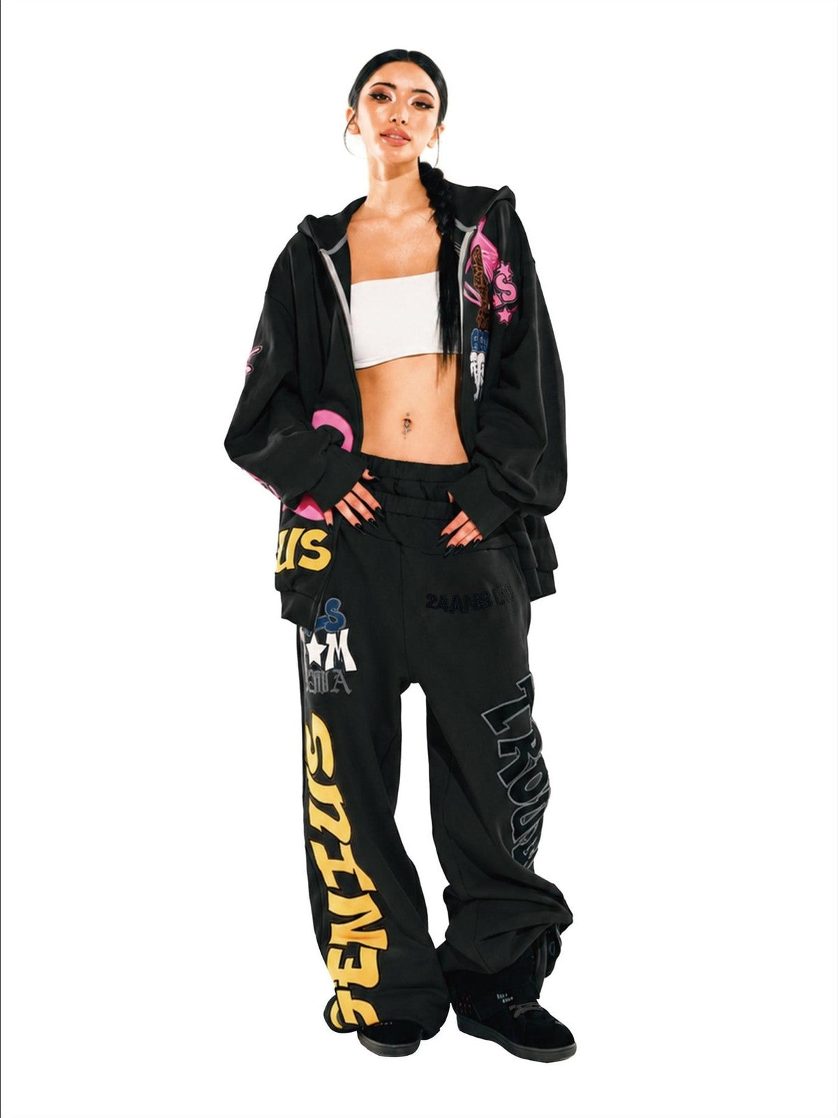 24ans Applique Embroidered Two Piece Women&