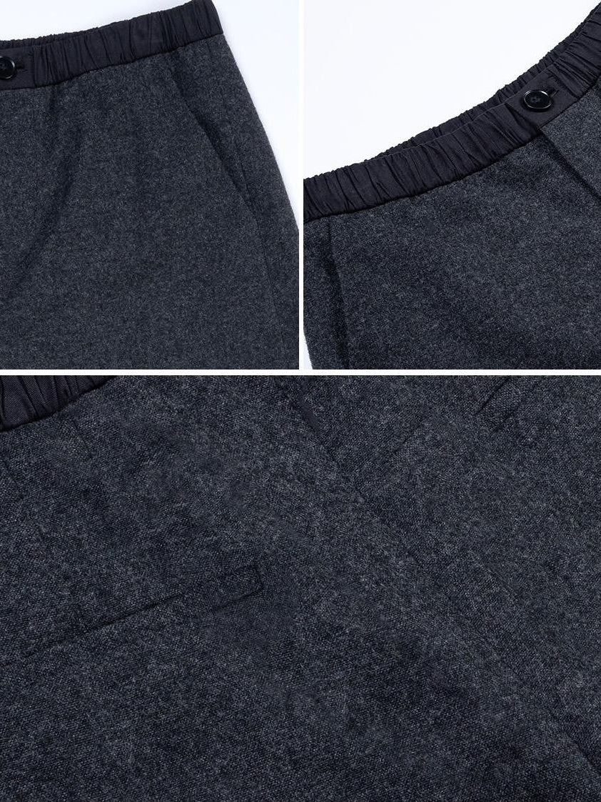 Northbutsouth Contrast Waistband Wool Blend Women&