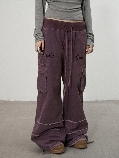 Achihara Vintage Star Work Pants With Adjustable Cuffs