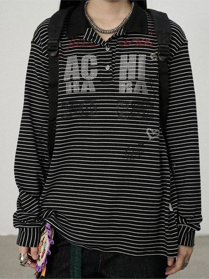 Achihara Matata 2.0 Stripe Polo Shirt Relaxed Fit Cotton Blend