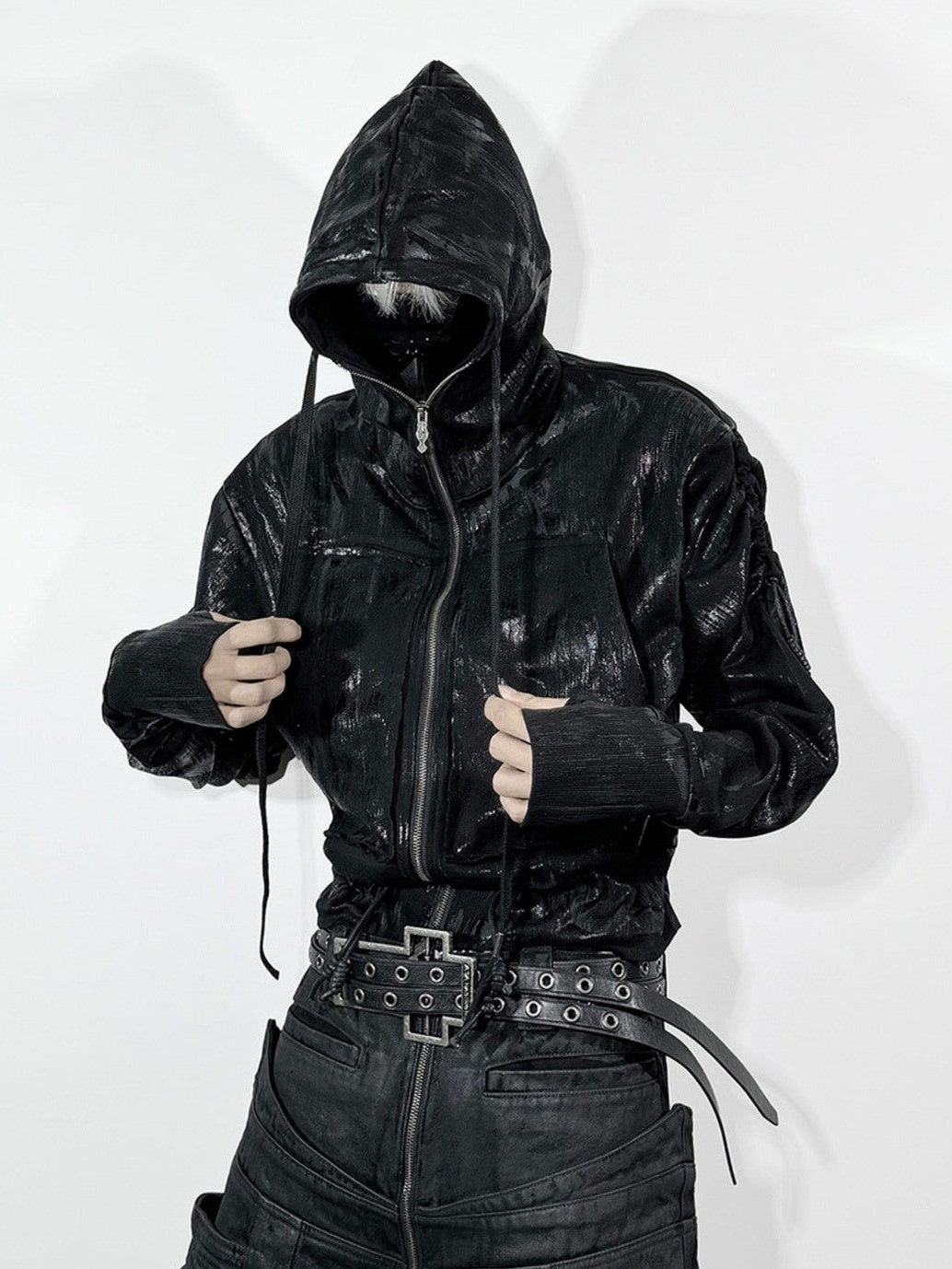 ATAnothingness Black Brushed Wax Metal Hardware Women&