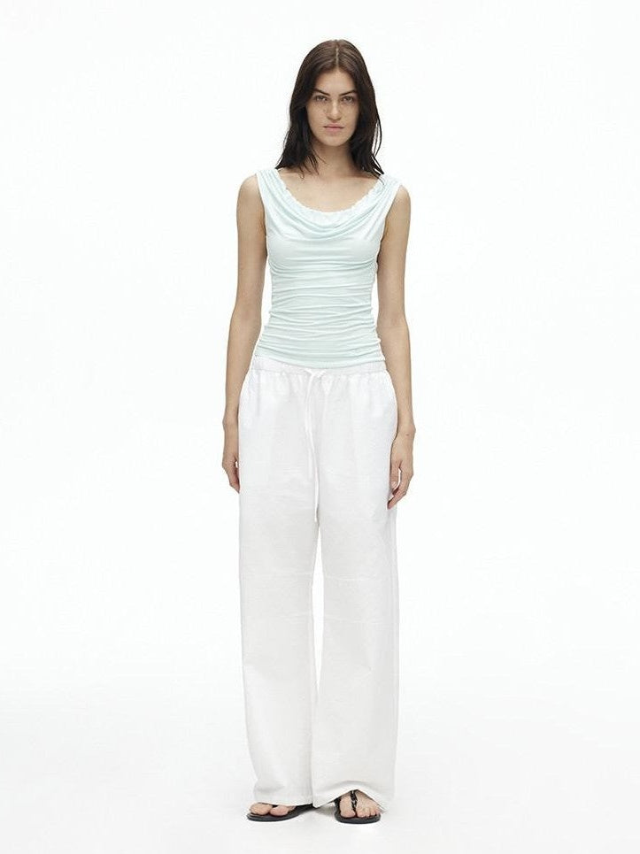 AFTADAWN Relaxed Pleated Split Scimitar Women&