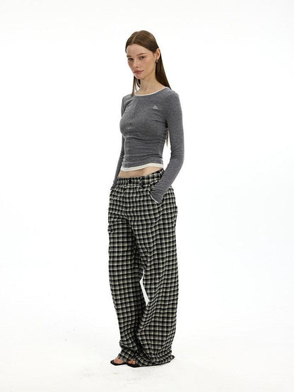 AFTADAWN Colorblock Faux Two Piece Women&