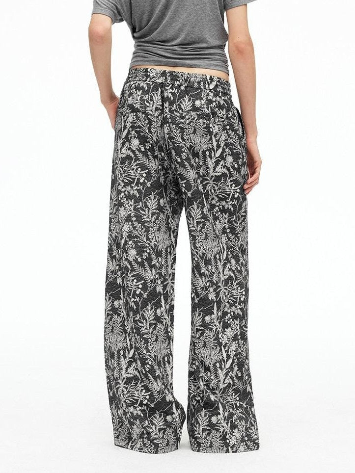 AFTADAWN Botanical Print Beaded Drawstring Women&