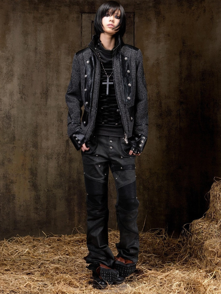 ARIADNAw Lace Up Biker Punk Retro Women&