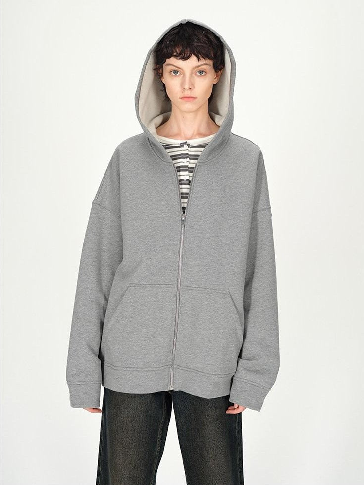 AFTADAWN Solid Oversized Hooded Pockets Women&