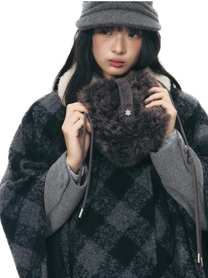 NAPSNAPS Fuzzy Handcrafted Buttonhole Magnetic Crossbody Women&