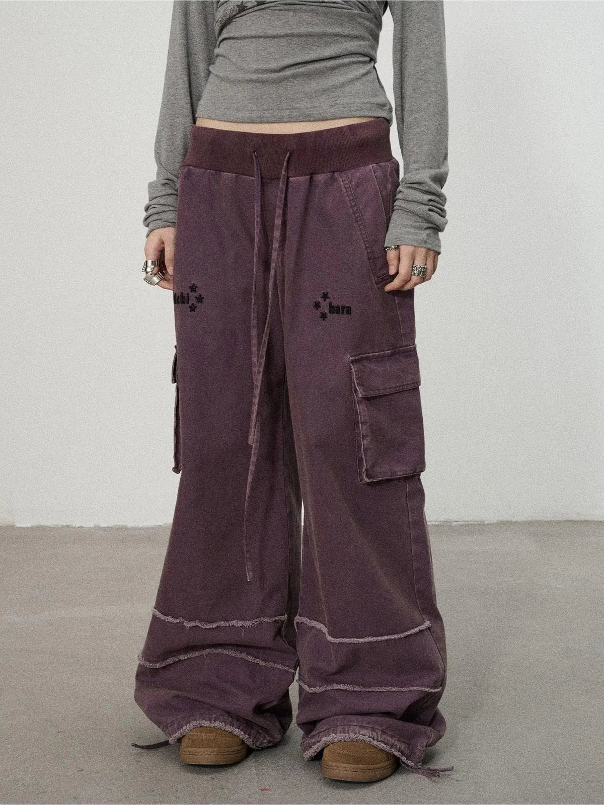 Achihara Vintage Star Work Pants With Adjustable Cuffs