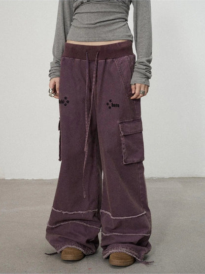Achihara Vintage Star Work Pants With Adjustable Cuffs