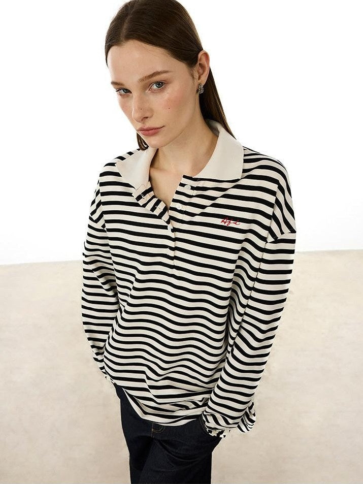 AFTADAWN Black White Striped Patchwork Women&
