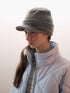 Achihara Soft Acrylic Knit Letter Casual Unisex Round Top Beanie Black Gray Hat