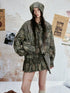 ALL iN plan Vintage Tie Dye Plaid Shirt Skirt Set