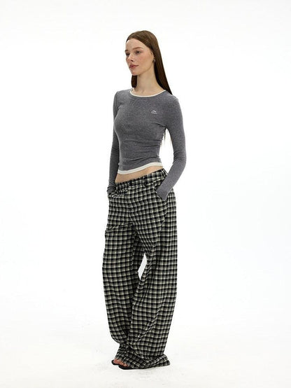 AFTADAWN Colorblock Faux Two Piece Women&