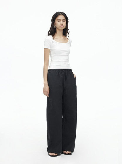 AFTADAWN Relaxed Pleated Split Scimitar Women&