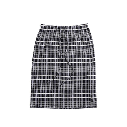 Northbutsouth_Black_White_Check_Textured_Convertible_Strapless_Women&