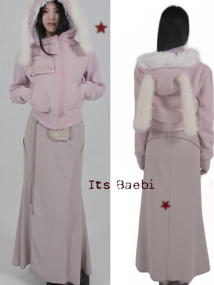 bae bi Embroidered Beaded Drawstring High Waist Patchwork Women&