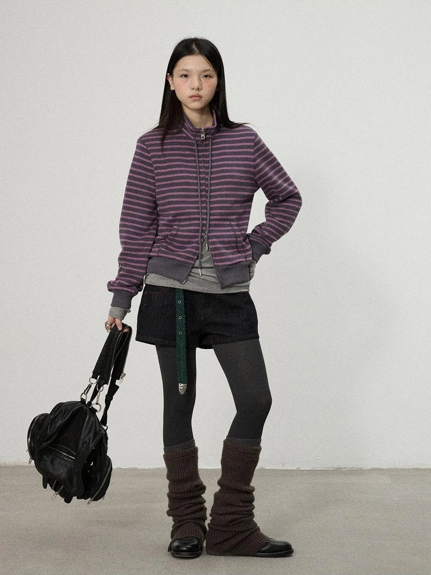 Achihara Striped Mushroom Sweatshirt