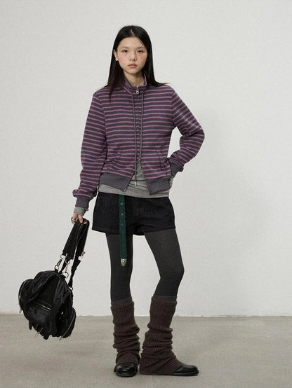 Achihara Striped Mushroom Sweatshirt