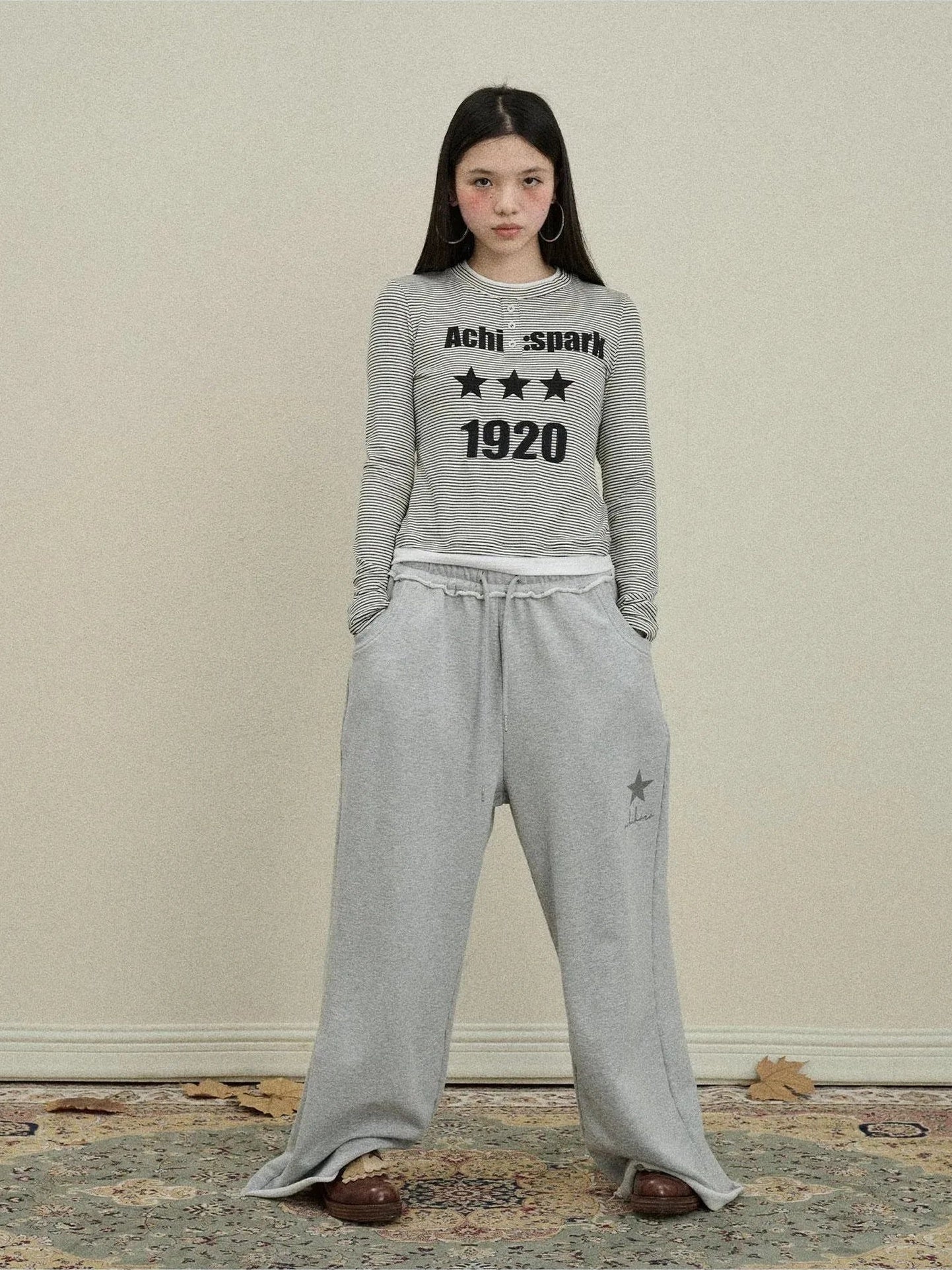 Achihara Striped Long Sleeve Layering Tee
