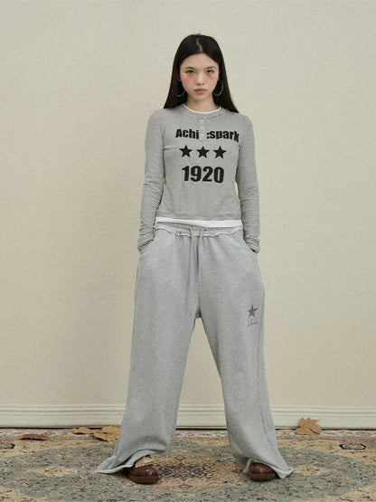 Achihara Striped Long Sleeve Layering Tee