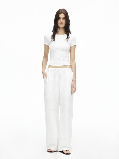 AFTADAWN Relaxed Pleated Split Scimitar Women&