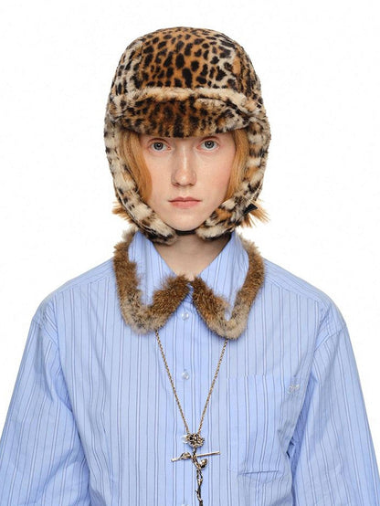 1JINN STUDIO Plush Multicolor Earflap Aviator Women&