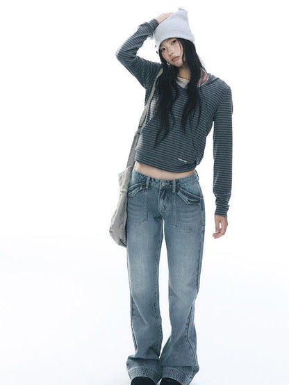 NAPSNAPS Embroidered Low Rise Slim Fit Cotton Women&