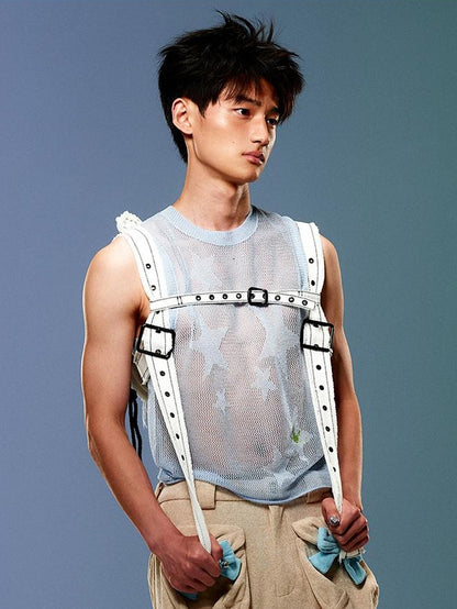 CFIERCE Silver Star Knit Vest