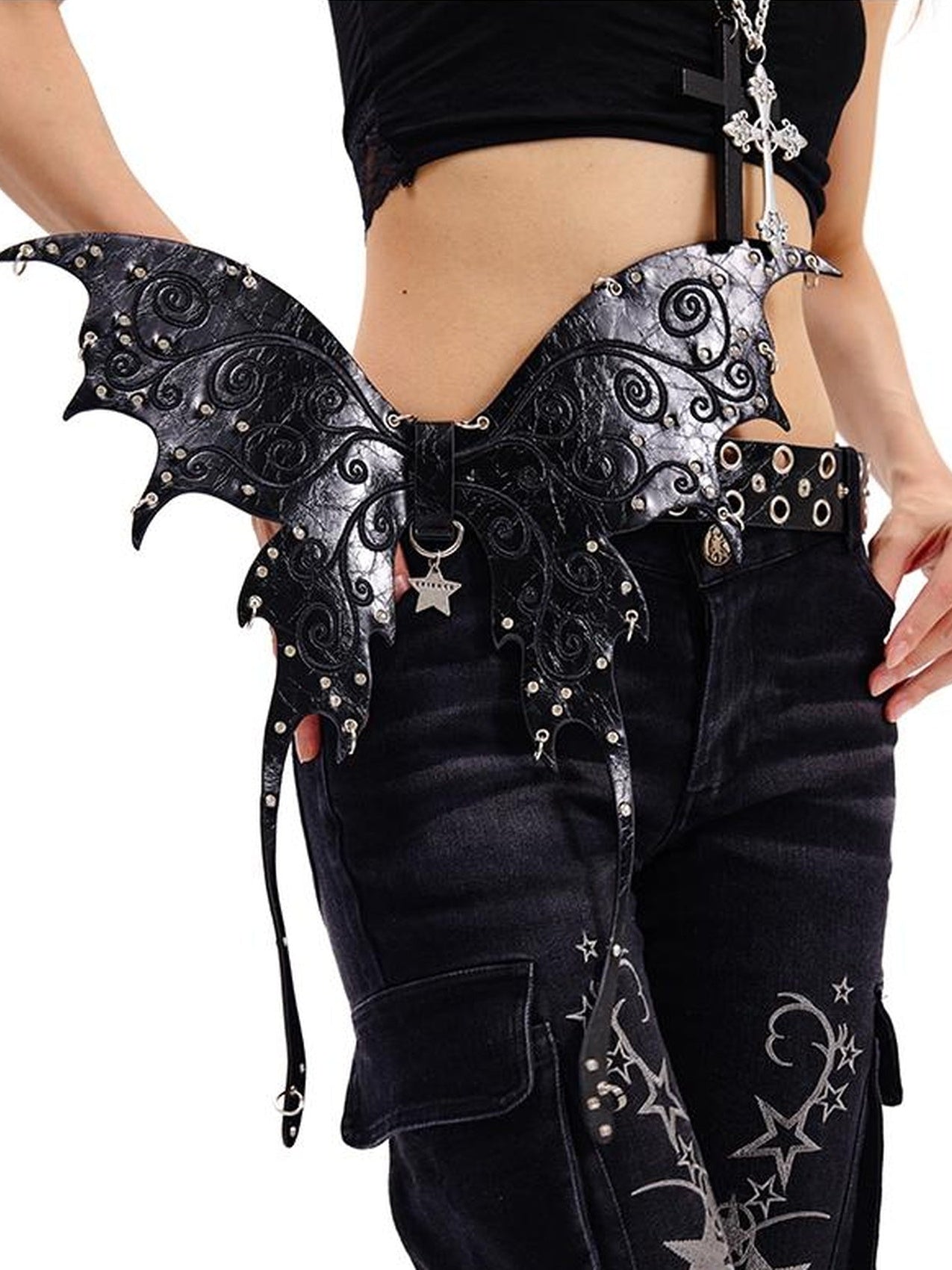 CFIERCE Butterfly Leather Belt