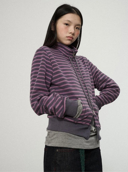 Achihara Striped Mushroom Sweatshirt