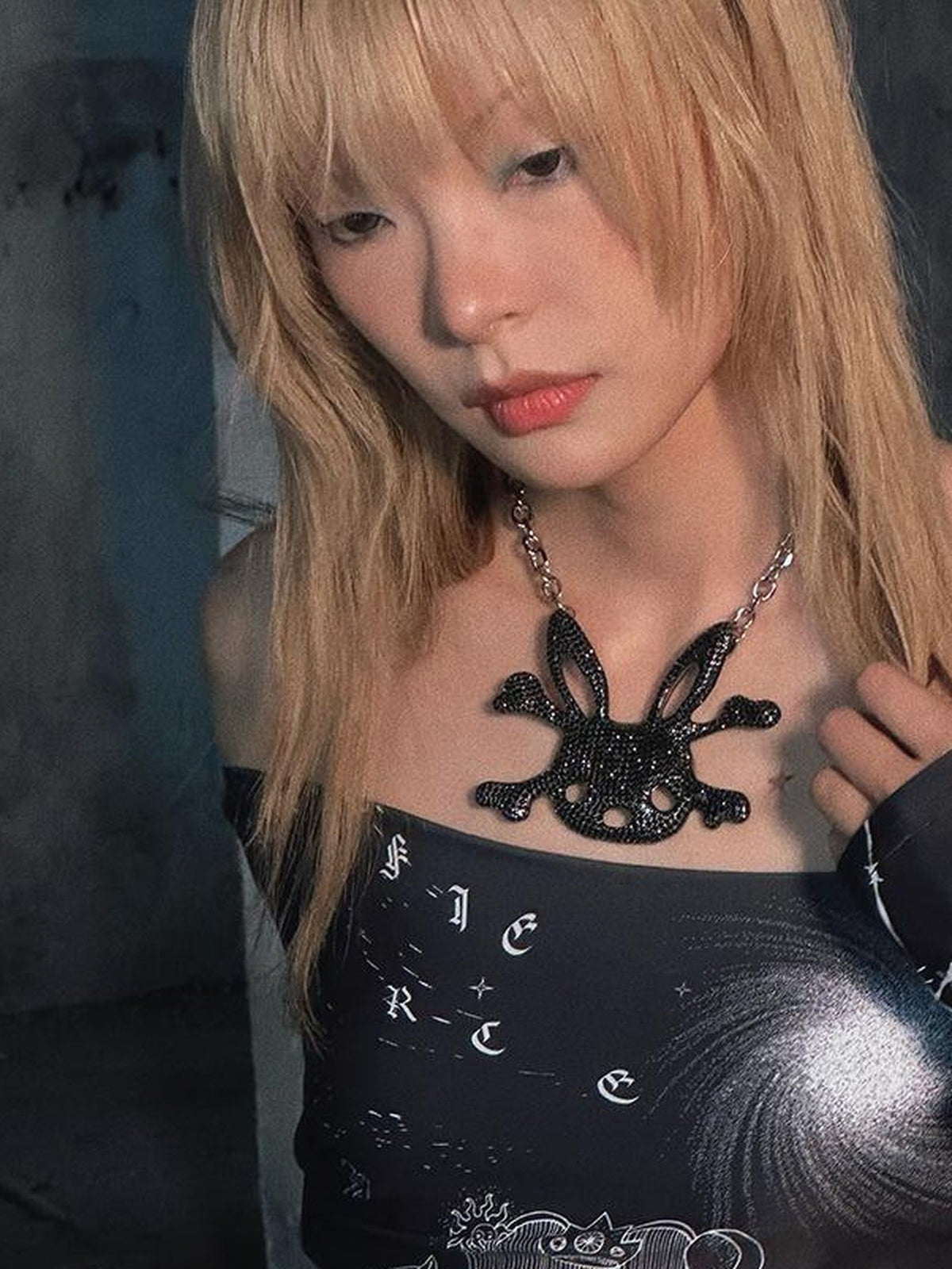 CFIERCE Rabbit Skull Pendant Necklace