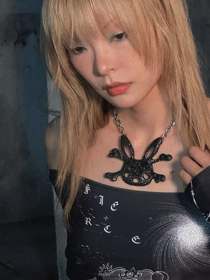 CFIERCE Rabbit Skull Pendant Necklace