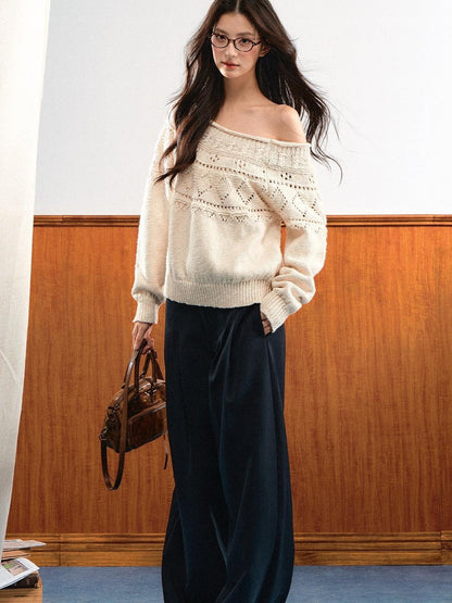 7Shiftin Relaxed Openwork Diamond Pattern Women&