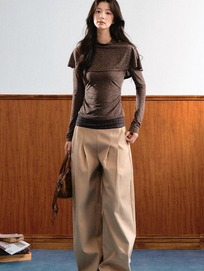 7Shiftin Plaid Colorblock Patchwork Waist Drapey Women&