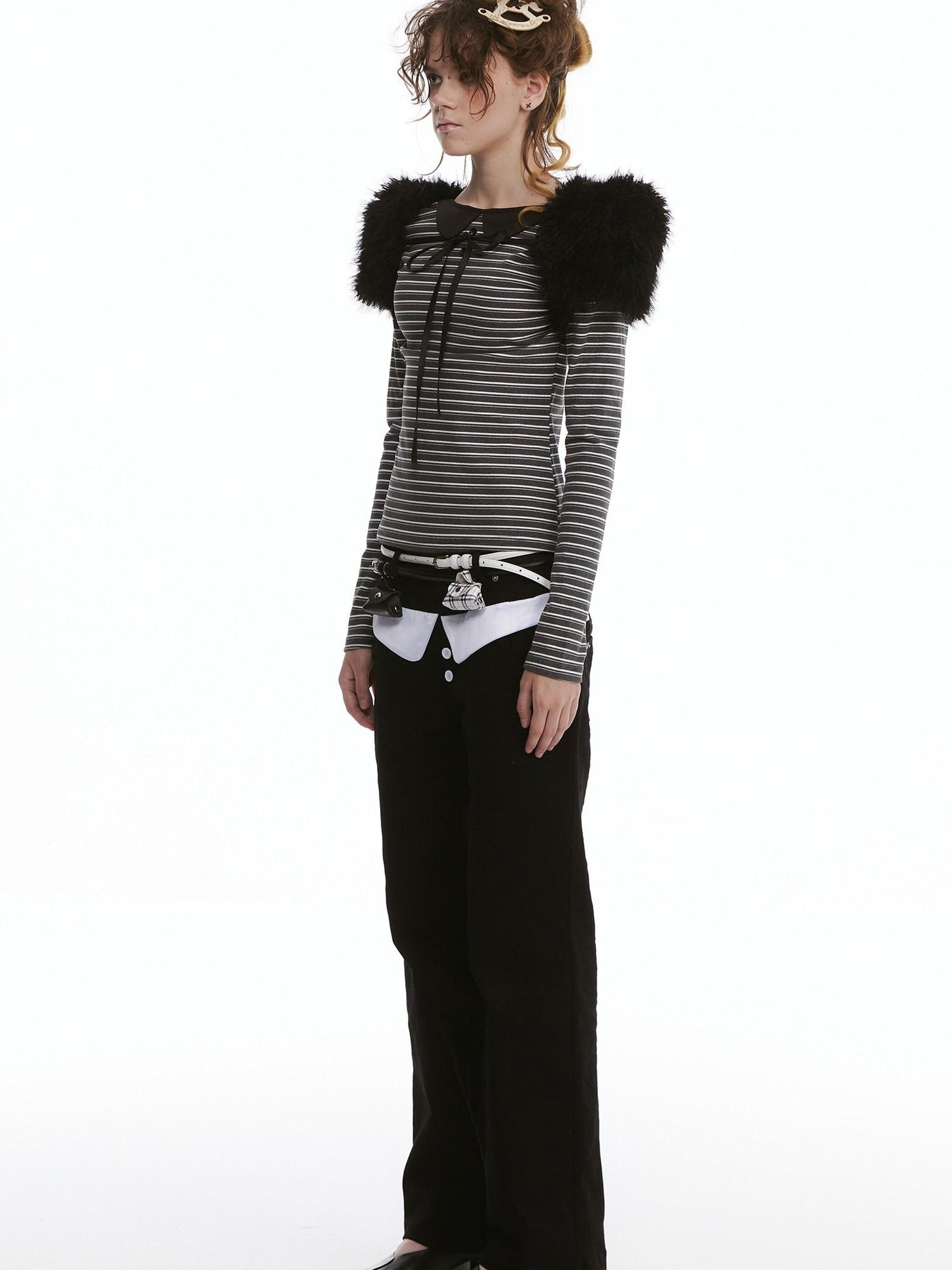 nit alcove Cardigan court à encolure bateau et ouverture sur le devant, modèle original pour femme, noir, Deer Accessories