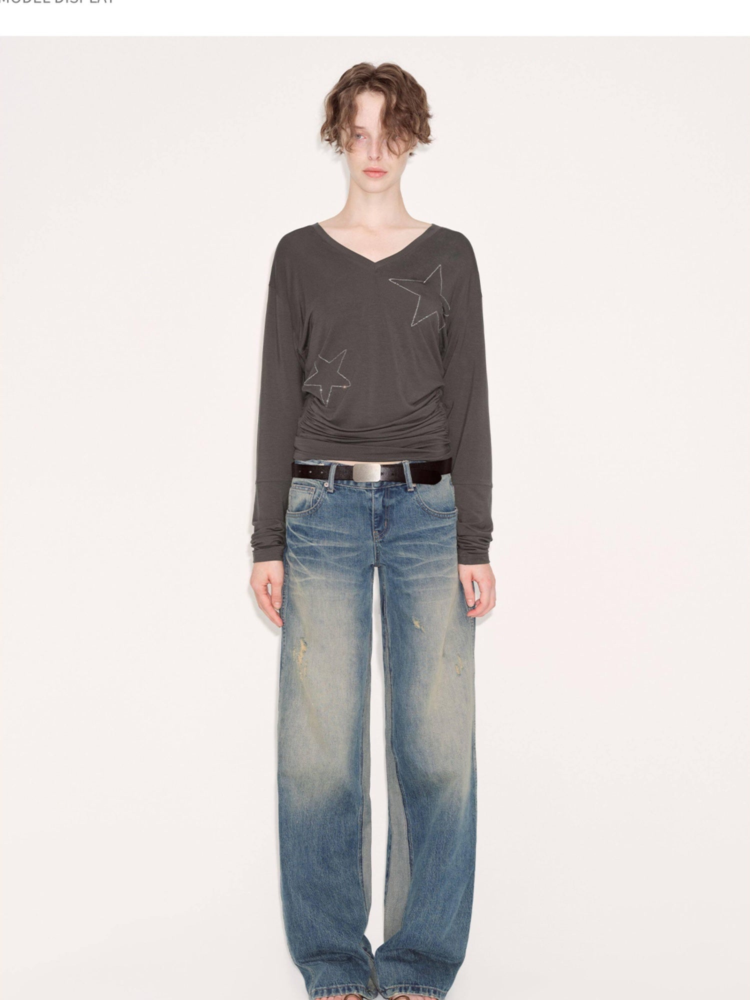RUN TO THE FUTURE Durable Rigid Vintage Low Rise Women Zip Fly Classic Denim Blue Straight Jeans