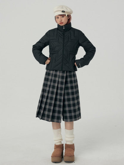 BETWEENAND Reflective Snowflake Print Quilted Women&
