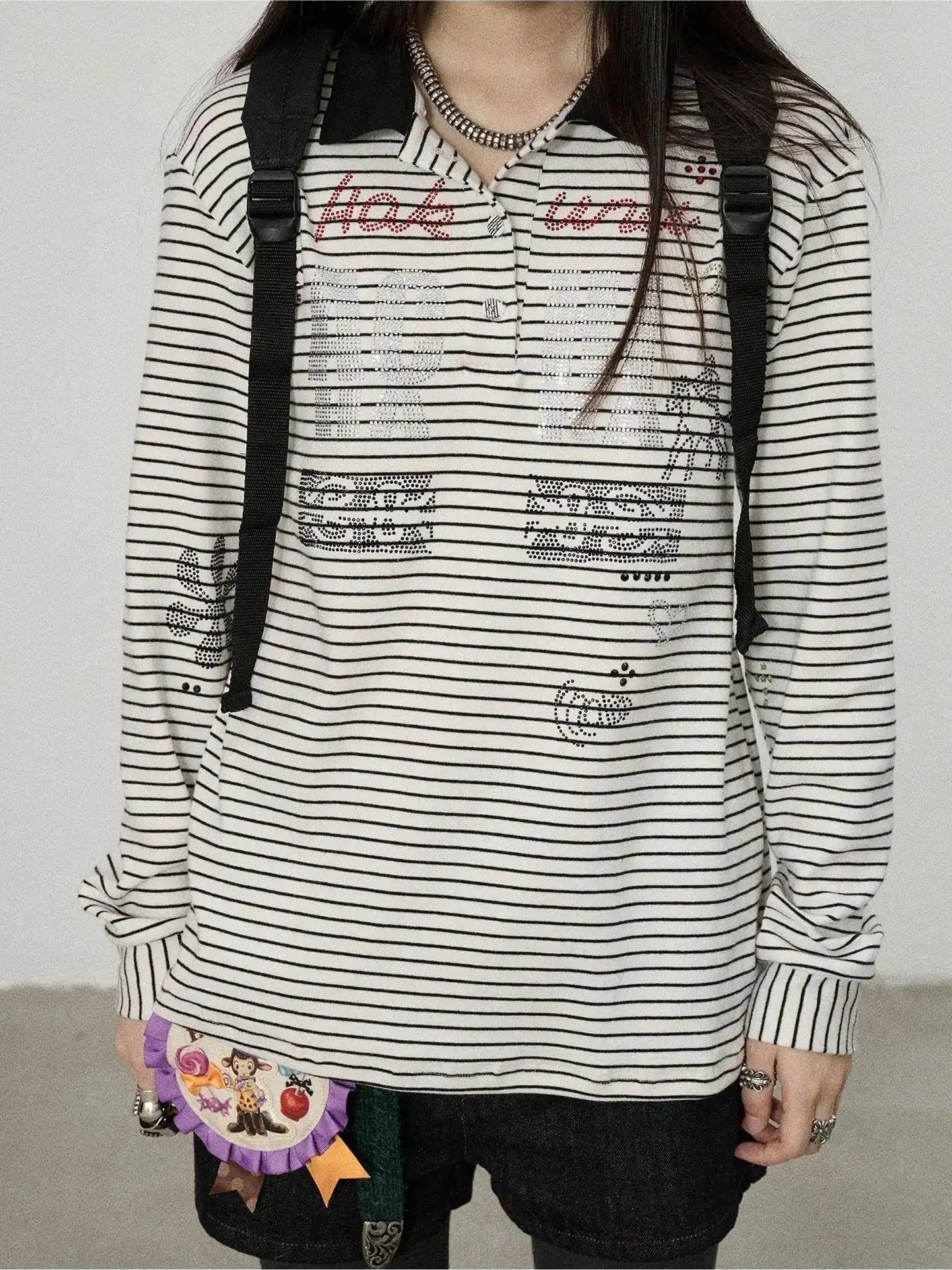 Achihara Matata 2.0 Stripe Polo Shirt Relaxed Fit Cotton Blend