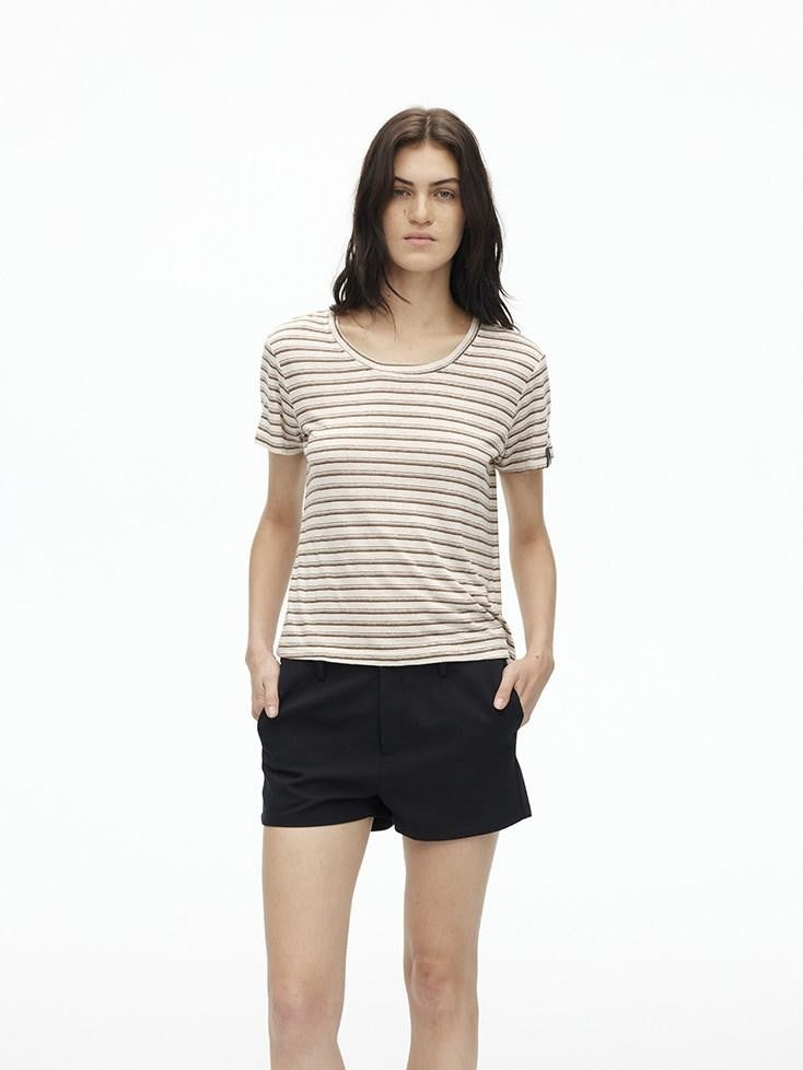AFTADAWN Textured Striped Print Loose Fit Women&