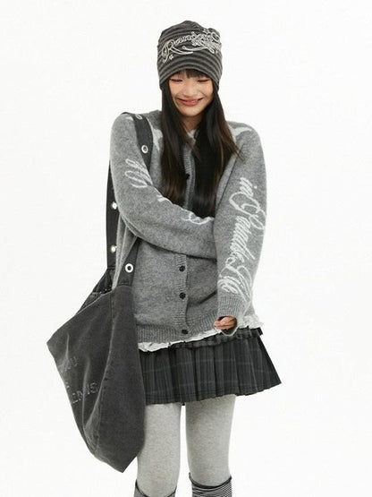 atrandom Relaxed Star Jacquard Crewneck Knit Women&