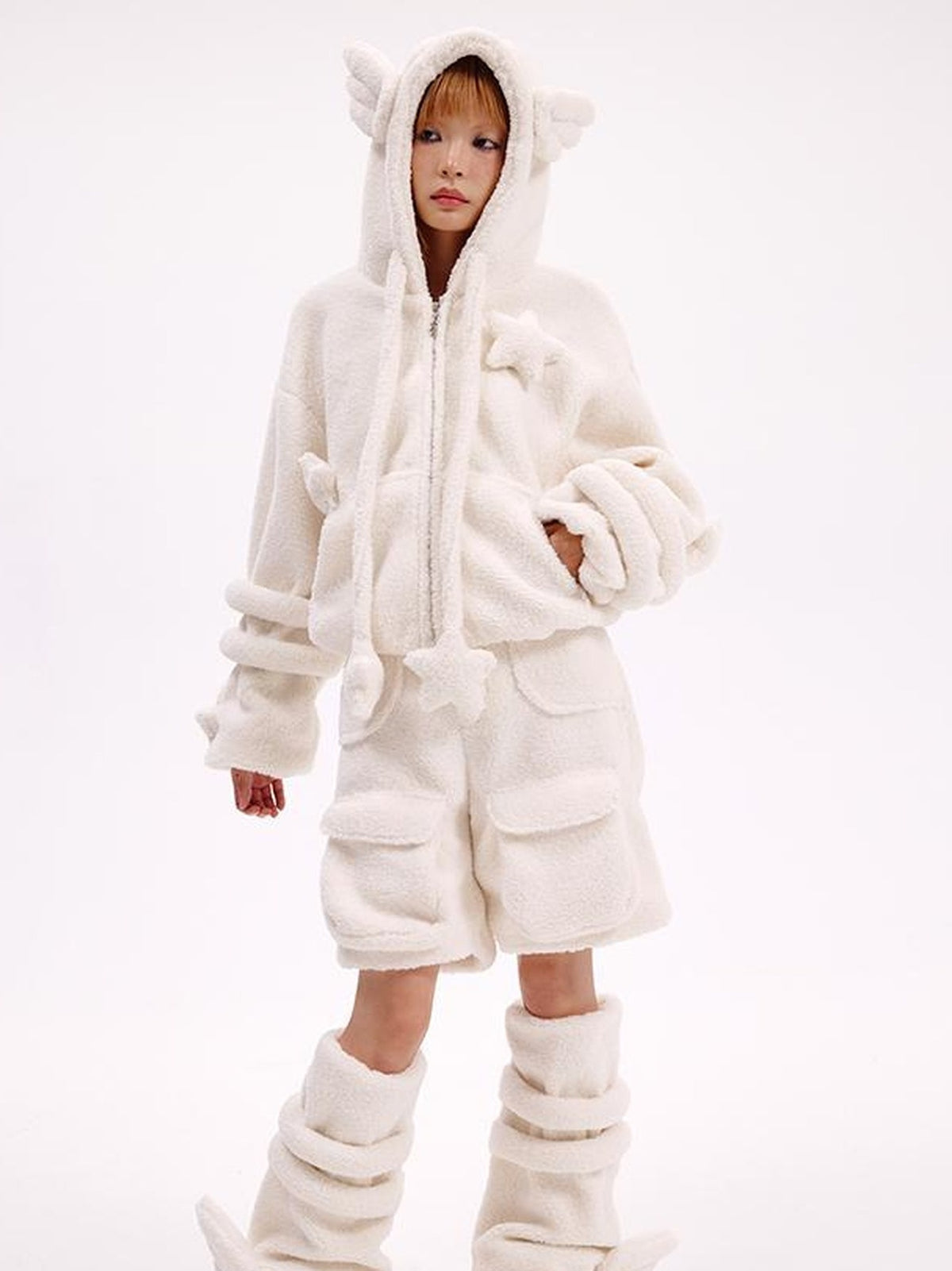 CFIERCE Lamb Fleece Shorts