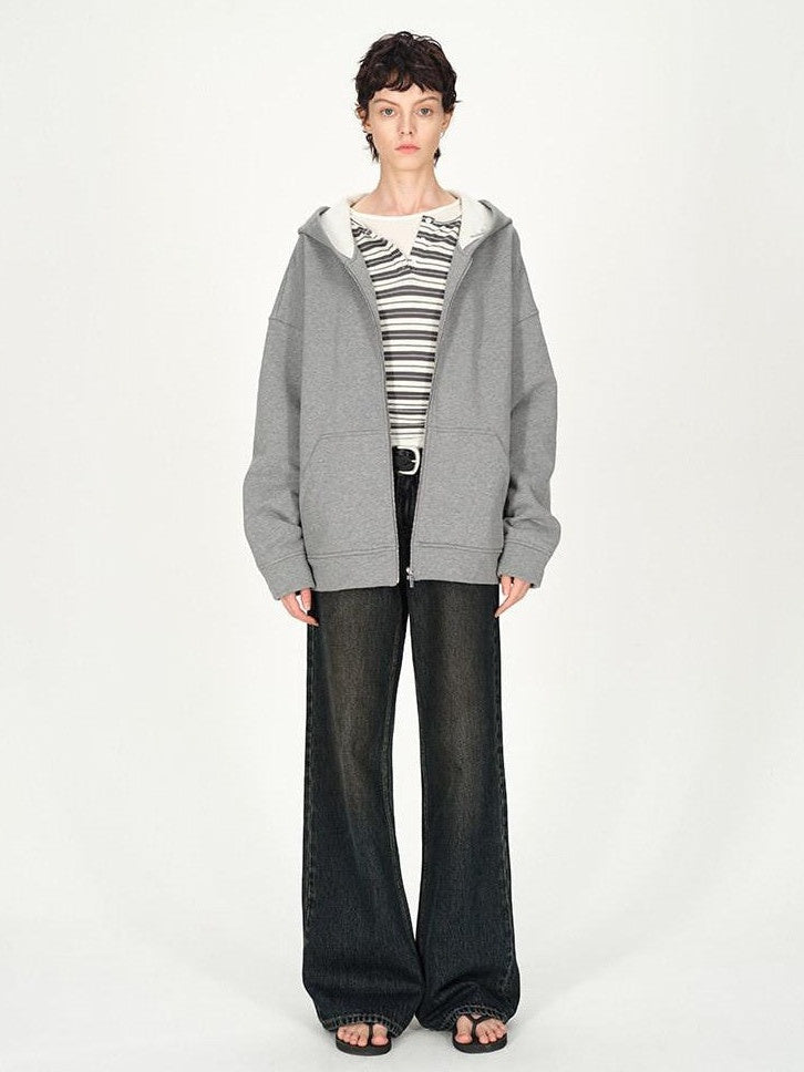 AFTADAWN Solid Oversized Hooded Pockets Women&