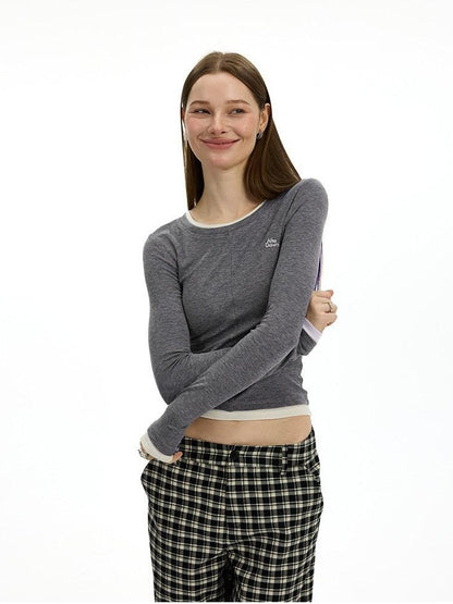 AFTADAWN Colorblock Faux Two Piece Women&